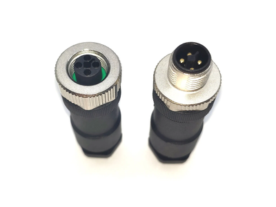M12 4pin Female Straight Cable T Code Connector Plastic Female Socket