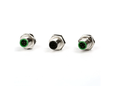 M12 4pin Male Connector Flange Installation Front Panel