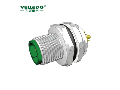 M12 4pin Male Connector Flange Installation Front Panel