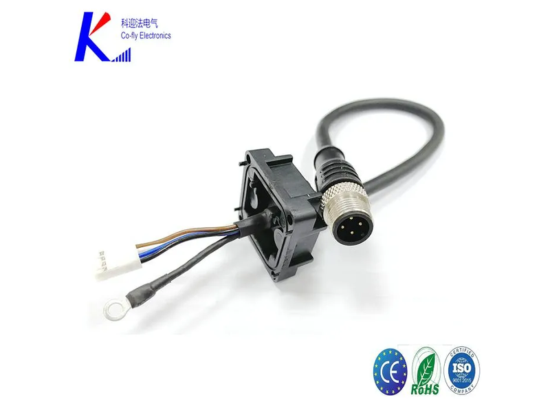 M12 4pin Male Connector with Wire Terminal