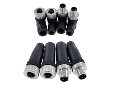 M12 4pin Male Female Straight Angle 5pin 6pin Waterproof Circular Cable Connector