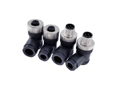 M12 4pin Male Female Straight Angle 5pin 6pin Waterproof Circular Cable Connector