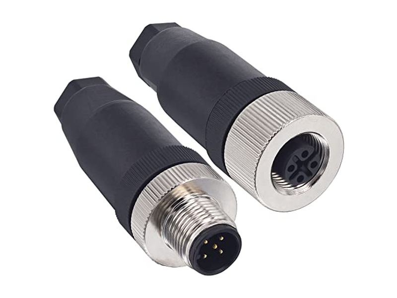M12 5 Pin Male & Female Socket Panel Aviation Wire Connector