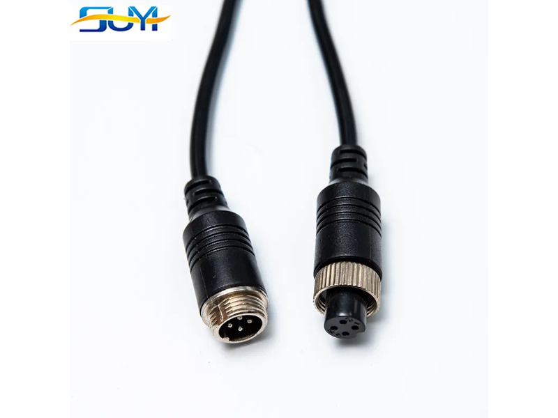 M12 Aviation 4 Pins Metal Injection Mold Waterproof Connector Harness