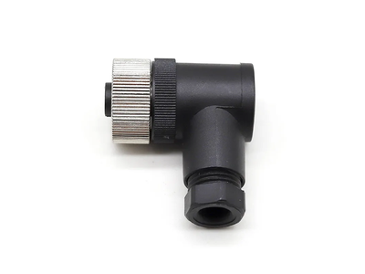 M12 B-Code 4pin Angle Pg7 Circular Connector Ethernet Screw Plug Connector