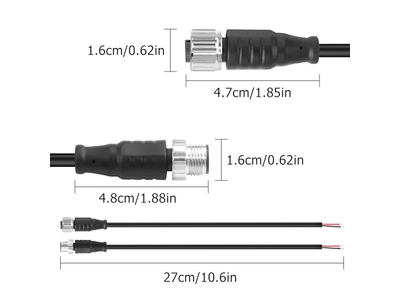 M12 Connector Aviation Sensor Cable