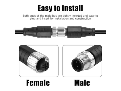 M12 Connector Aviation Sensor Cable