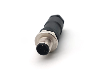 M12 Connector Male Straight 4pin Connector Screw Terminals