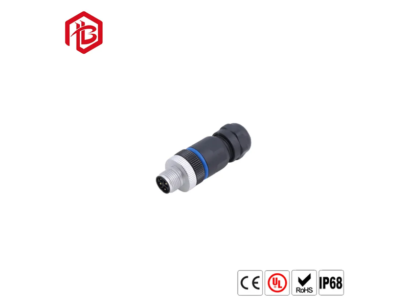 M12 Electric Bike Rear Panel Mount 4 Pin IP67 Waterproof Connector