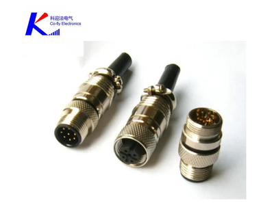 M12 Female 4-Pin Sheilded Self Connector with Black Cable Sheath
