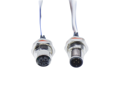M12 Female Front Panel Mount Connector a-Code 4pin Panel Connector