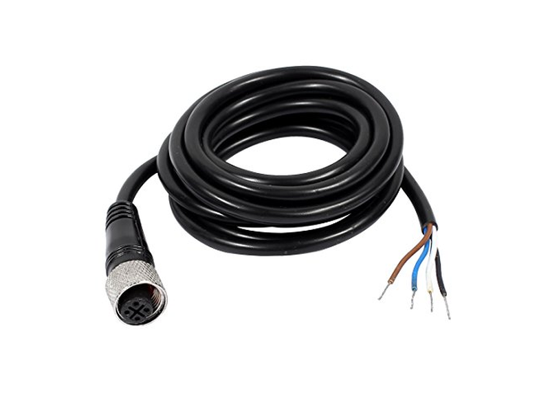M12 Female Straight 4 Pin Connector Aviation Socket Electrical Cable 2M