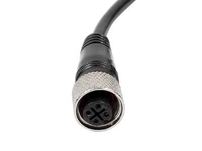M12 Female Straight 4 Pin Connector Aviation Socket Electrical Cable 2M