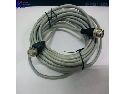 M12 Flange, Angle RJ45 Crystal, 4 Pin, Cable Connector
