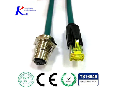 M12 Front Quick Lock 4-Pin Waterproof Pg9 Cable Connector