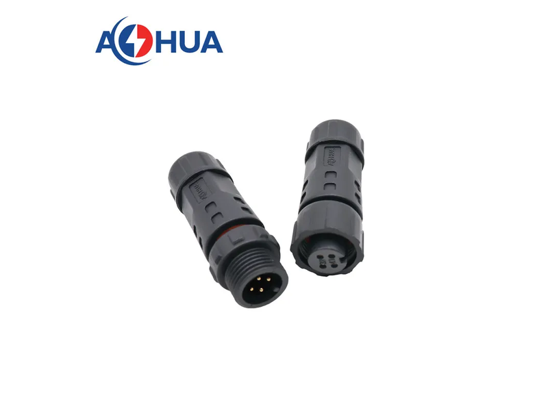 M12 Male Female Waterproof 4pin IP67 Power Circular Cable Joint Connector