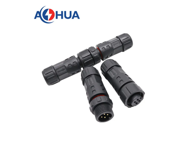M12 Male Female Waterproof 4pin IP67 Power Circular Cable Joint Connector
