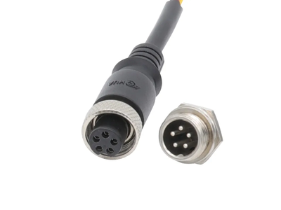 M12 Male Female Wire Electrical 4 Pin Aviation Connector