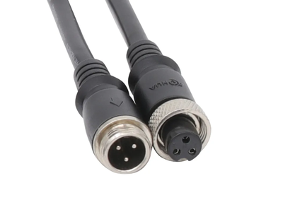M12 Male Female Wire Electrical 4 Pin Aviation Connector