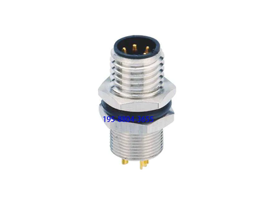 M12 Panel Mount Wire 4 Pins Female Connector for Industrial Robot