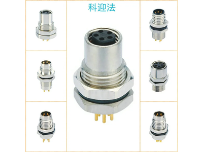 M12 Panel Mount Wire 4 Pins Female Connector for Industrial Robot