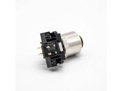 M12 PCB Type Panel Mount 4pin Female Angle Connector