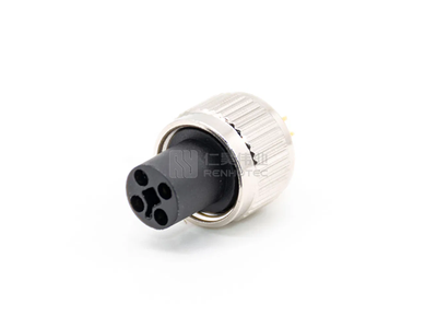 M12 Pin Cable Connector Phoenix Contact 4 Pin Metal Straight
