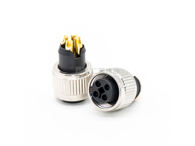 M12 Pin Cable Connector Phoenix Contact 4 Pin Metal Straight