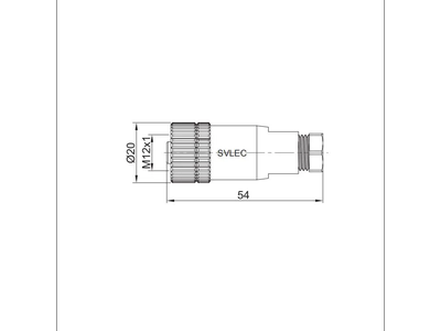 M12 Plastic Connector a Code Female Straight 4 Pin
