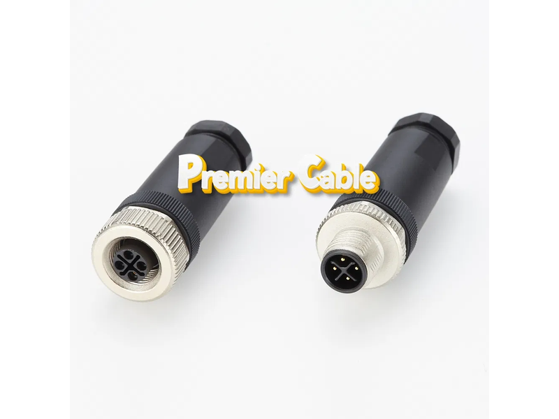 M12 S-Coding Power Circular Cable Connector