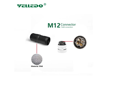 M12 Sensor Connector 4 Pin Female Straight