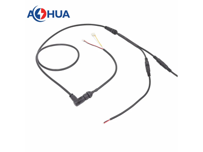 M12 Waterproof 4 Pin Car Electrical Male Female 90 Degree Panel Mount Connector