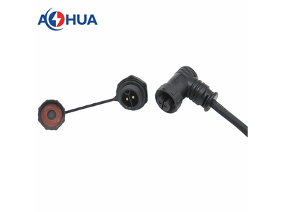 M12 Waterproof 4 Pin Car Electrical Male Female 90 Degree Panel Mount Connector