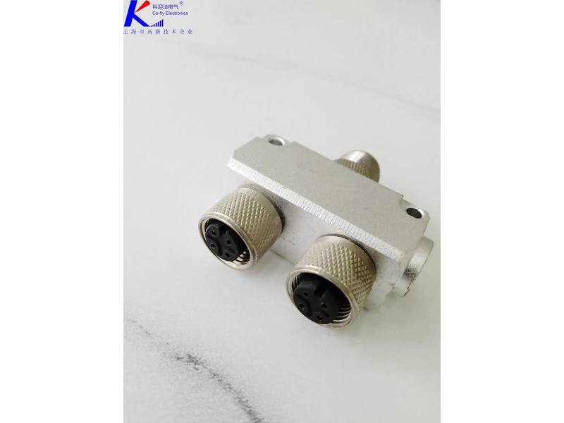 M12 Waterproof Y T Splitter 4 Pin Shielded Adapter Plug Socket Cable Connector