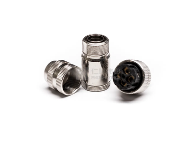 Metal Shell Field Wireable Male M12 4 Pin Connector