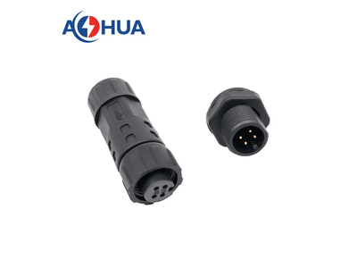 Mini M12 4 Pin Male Female Front Panel Mount Cable Waterproof Connector