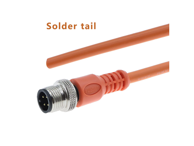 New Energy Vehicle Accessory Cable Circular 4-Pin Male M12 Connector