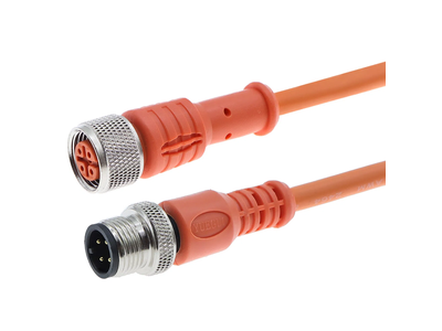 New Energy Vehicle Accessory Cable Circular 4-Pin Male M12 Connector