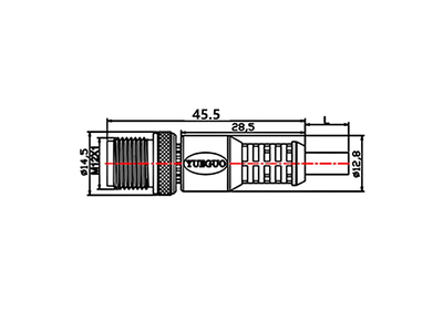 New Energy Vehicle Accessory Cable Circular 4-Pin Male M12 Connector