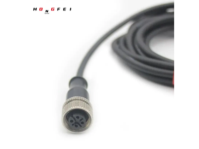 OEM M8, M12 Female Straight 4pin Connector Metal Cable Circular Connector
