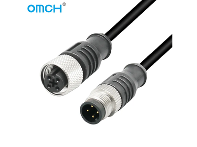 Omch M12 4 Pins PVC Aviation Inserts Cable Sensor Cable Connector