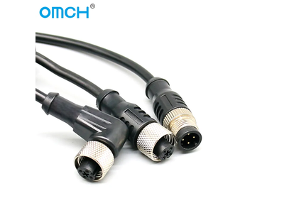 Omch M12 4 Pins PVC Aviation Inserts Cable Sensor Cable Connector