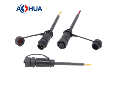 Power Cable Male Female M12 4pin Wire to Wire Waterproof IP67 Connector