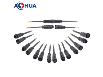 Power Cable Male Female M12 4pin Wire to Wire Waterproof IP67 Connector