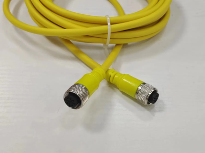 RJ45 Male with M12 D Coding 4 Pins Shielded Electrical Cable Plug Connector