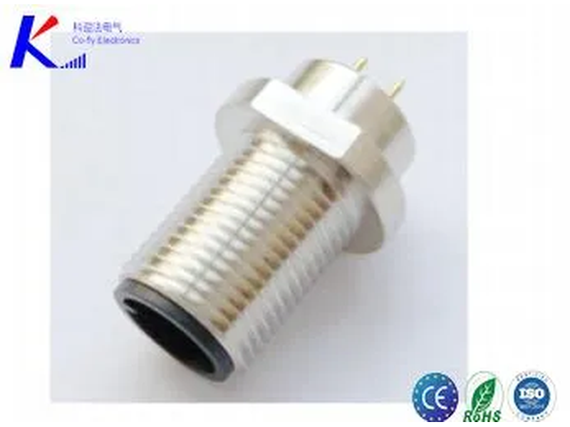 Solder Type M12 4-Pin Male Straight Connector