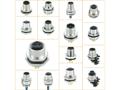 Solder Type M12 4-Pin Male Straight Connector