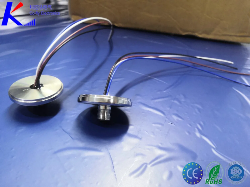 Stainless Steel M12 4pin Male Circular Flange Socket Connector with Wire 0.25m 22AWG