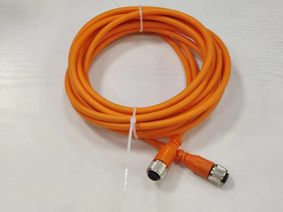 Straight Male Cable M12 4-Pin Sensor Connector X Coding
