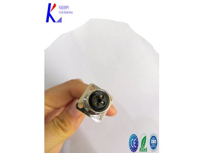 T Code M12 4pin Female Square Flange Socket Connector with Wire Length 250mm